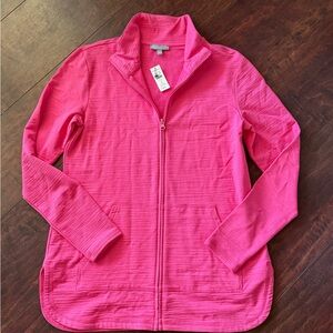 Talbots Vibrant Pink zip up sweater or jacket. New with tags!!